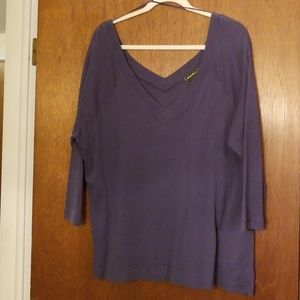 Navy Blue Eddie Bauer Woman XXL Deep V Neck!